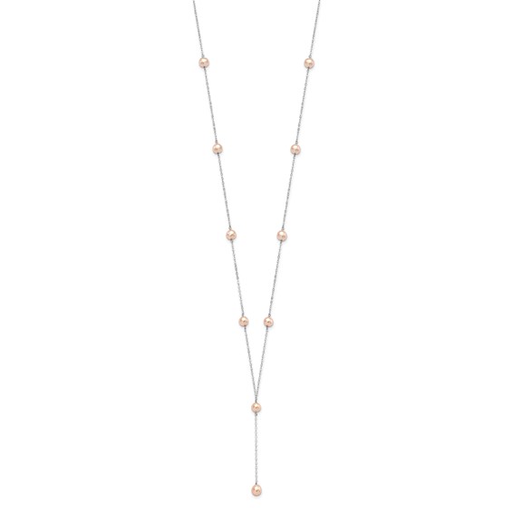 Sterling Silver FWC Pearl Y Drop Necklace