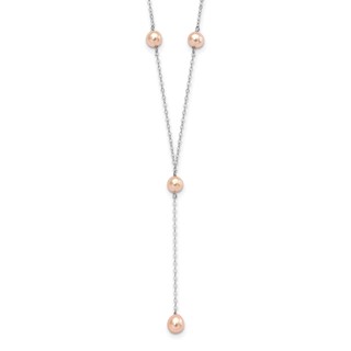Sterling Silver FWC Pearl Y Drop Necklace