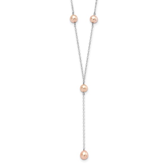 Sterling Silver FWC Pearl Y Drop Necklace