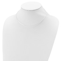 Sterling Silver Polished 1mm Neckwire Necklace, 16" view 4