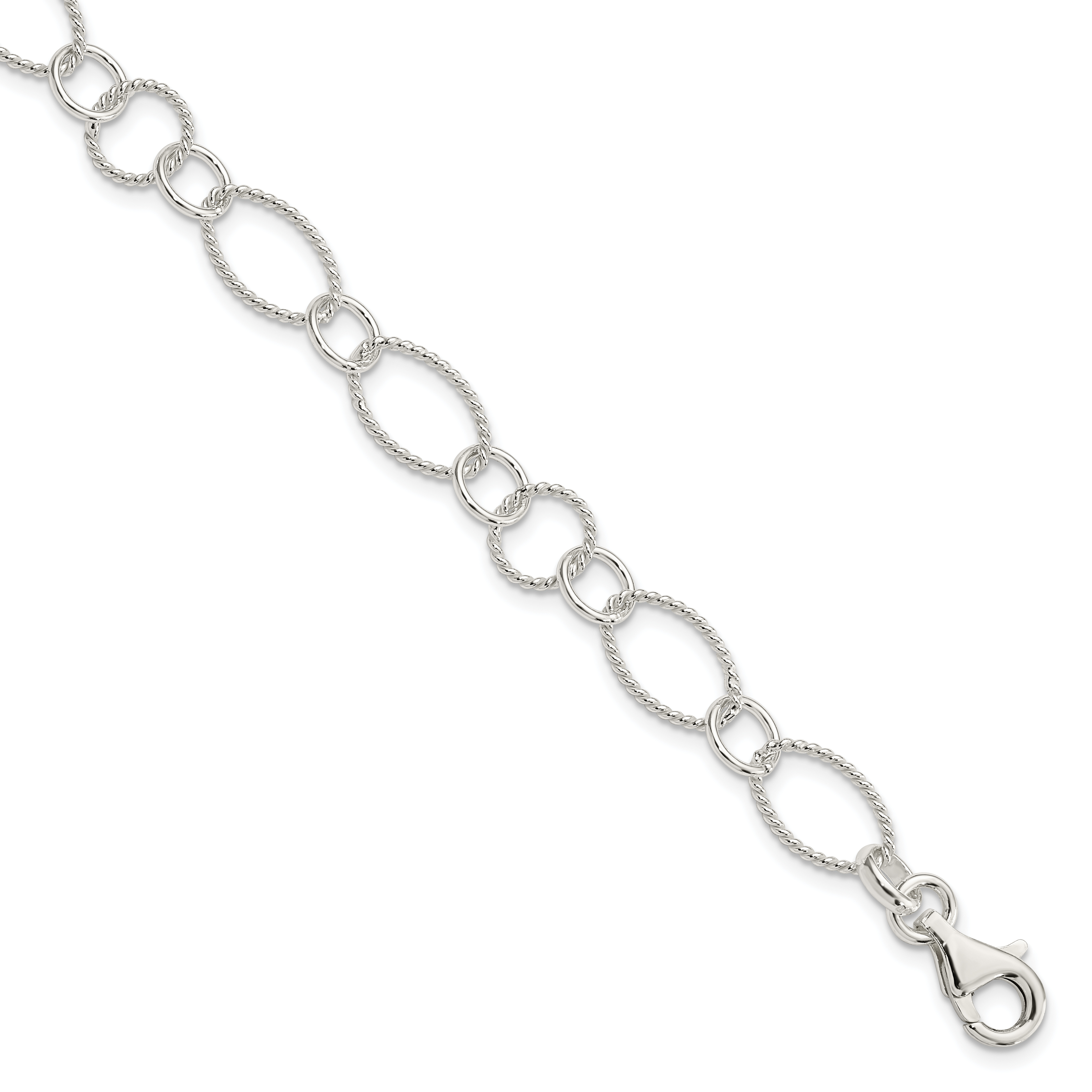 Sterling Silver Fancy Link Bracelet (QH1191-7.5)