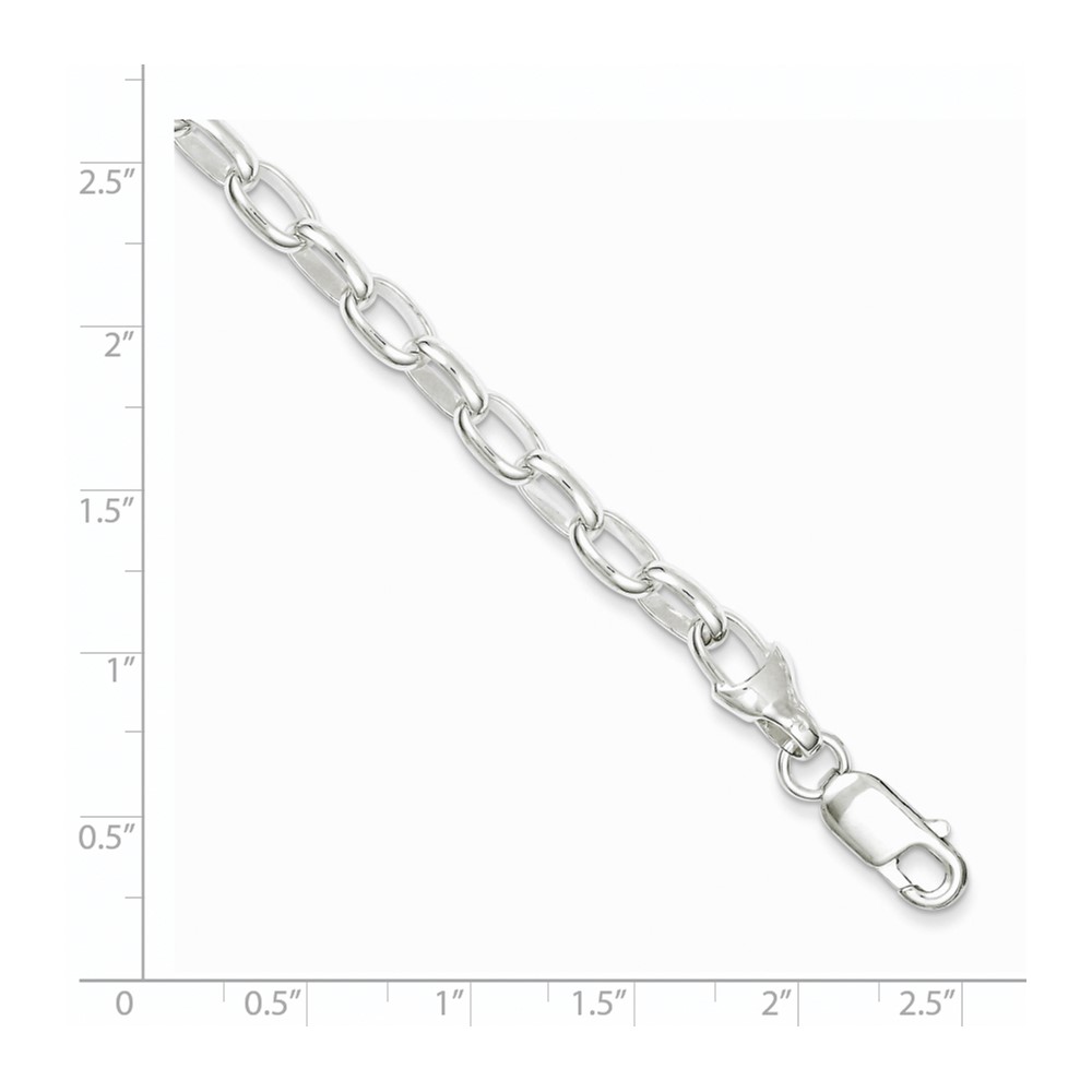 Sterling Silver 7.5inch Fancy Link Bracelet (QH164-7.5)