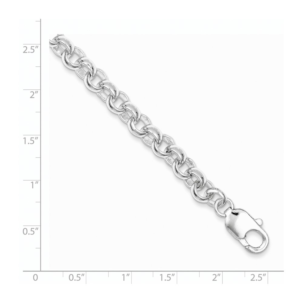 Sterling Silver 8.5inch Fancy Link Bracelet (QH168-8.5)