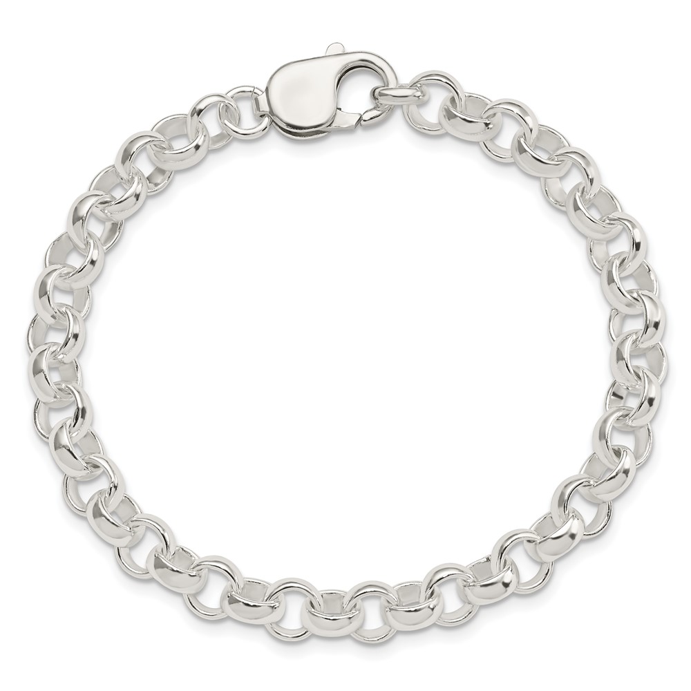 Sterling Silver 8.5inch Fancy Link Bracelet (QH168-8.5)