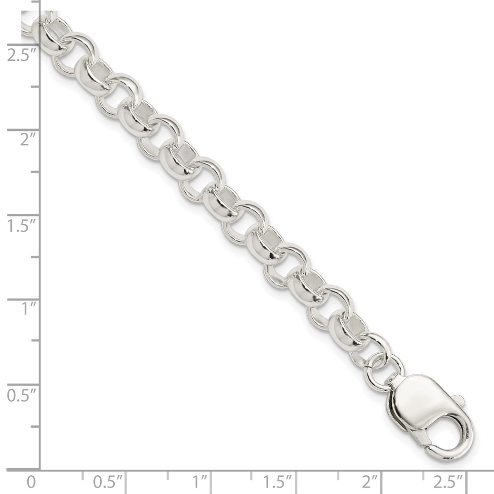 Sterling Silver 8.5inch Fancy Link Bracelet (QH168-8.5)