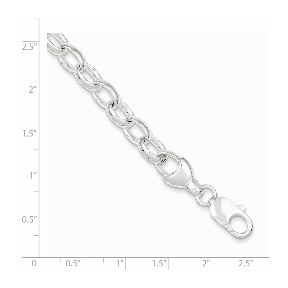 Sterling Silver 8.5inch Fancy Link Bracelet (QH169-8.5)