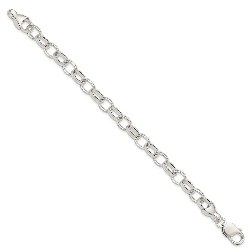 Sterling Silver 8.5inch Fancy Link Bracelet (QH169-8.5)