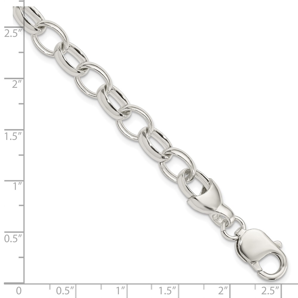 Sterling Silver 8.5inch Fancy Link Bracelet (QH169-8.5)