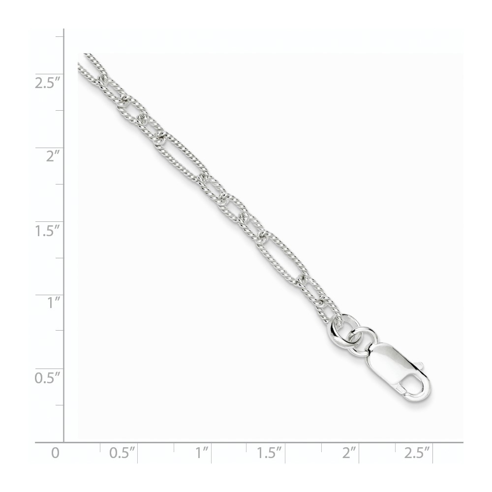 Sterling Silver 7.5inch Fancy Link Bracelet (QH176-7.5)