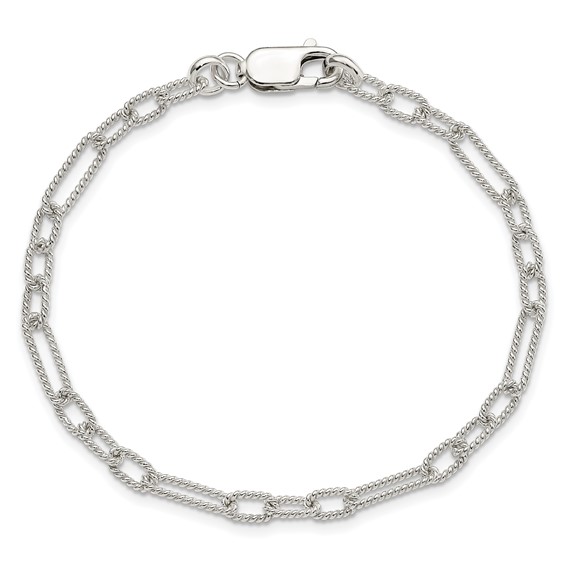 Sterling Silver 7.5inch Fancy Link Bracelet