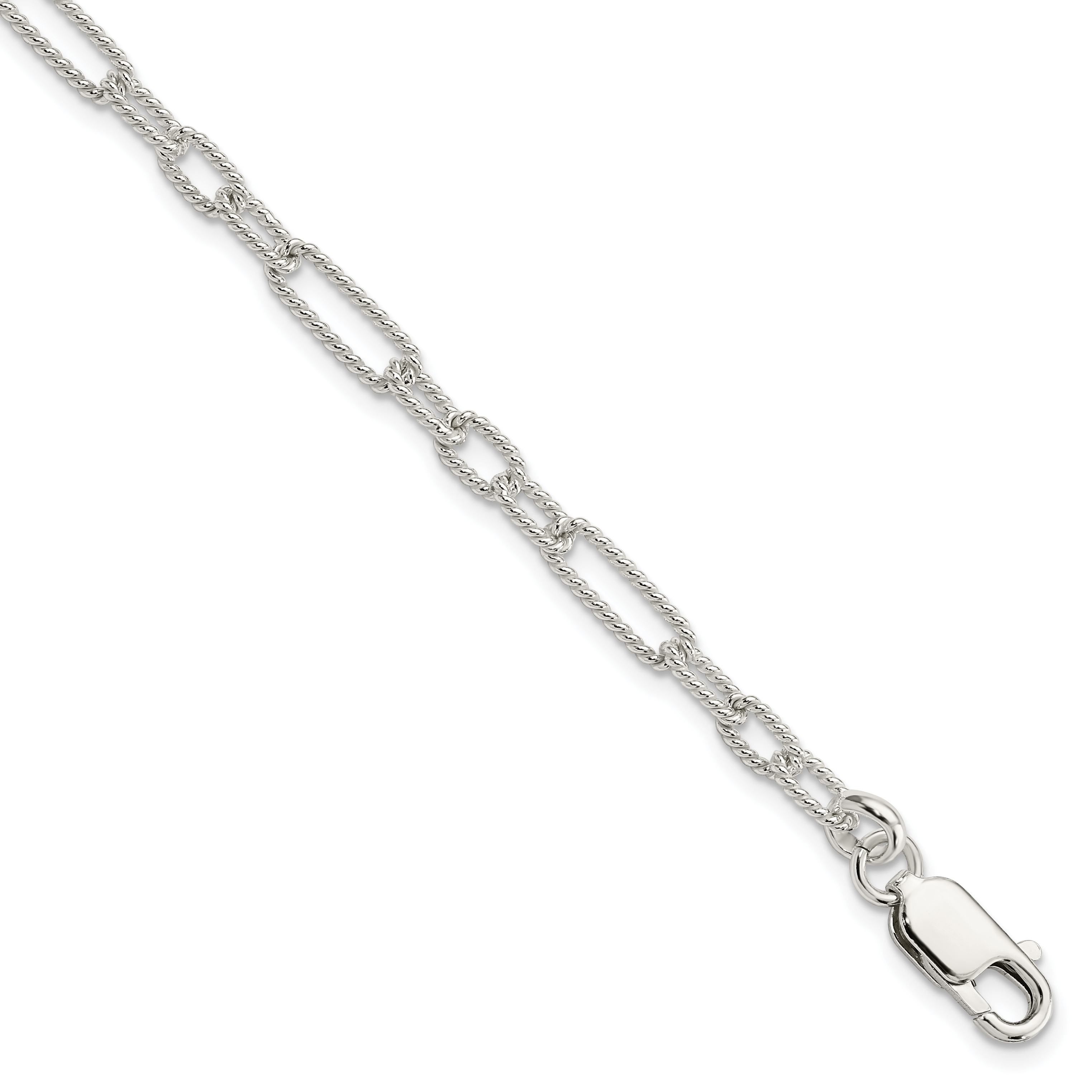 Sterling Silver 7.5inch Fancy Link Bracelet (QH176-7.5)