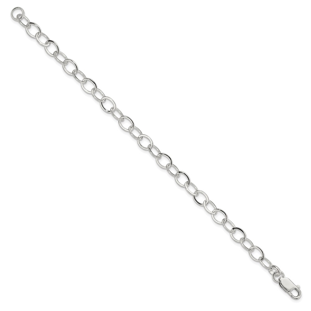 Sterling Silver 7.5inch Fancy Link Bracelet (QH210-7.5)