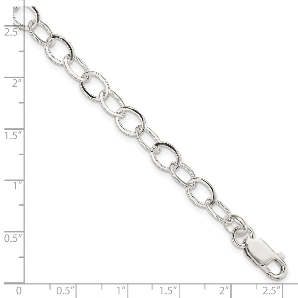 Sterling Silver 7.5inch Fancy Link Bracelet (QH210-7.5)