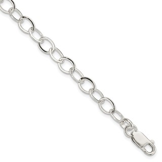 Sterling Silver 7 inch Fancy Link Bracelet