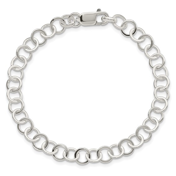 Sterling Silver 7.5inch Fancy Link Bracelet