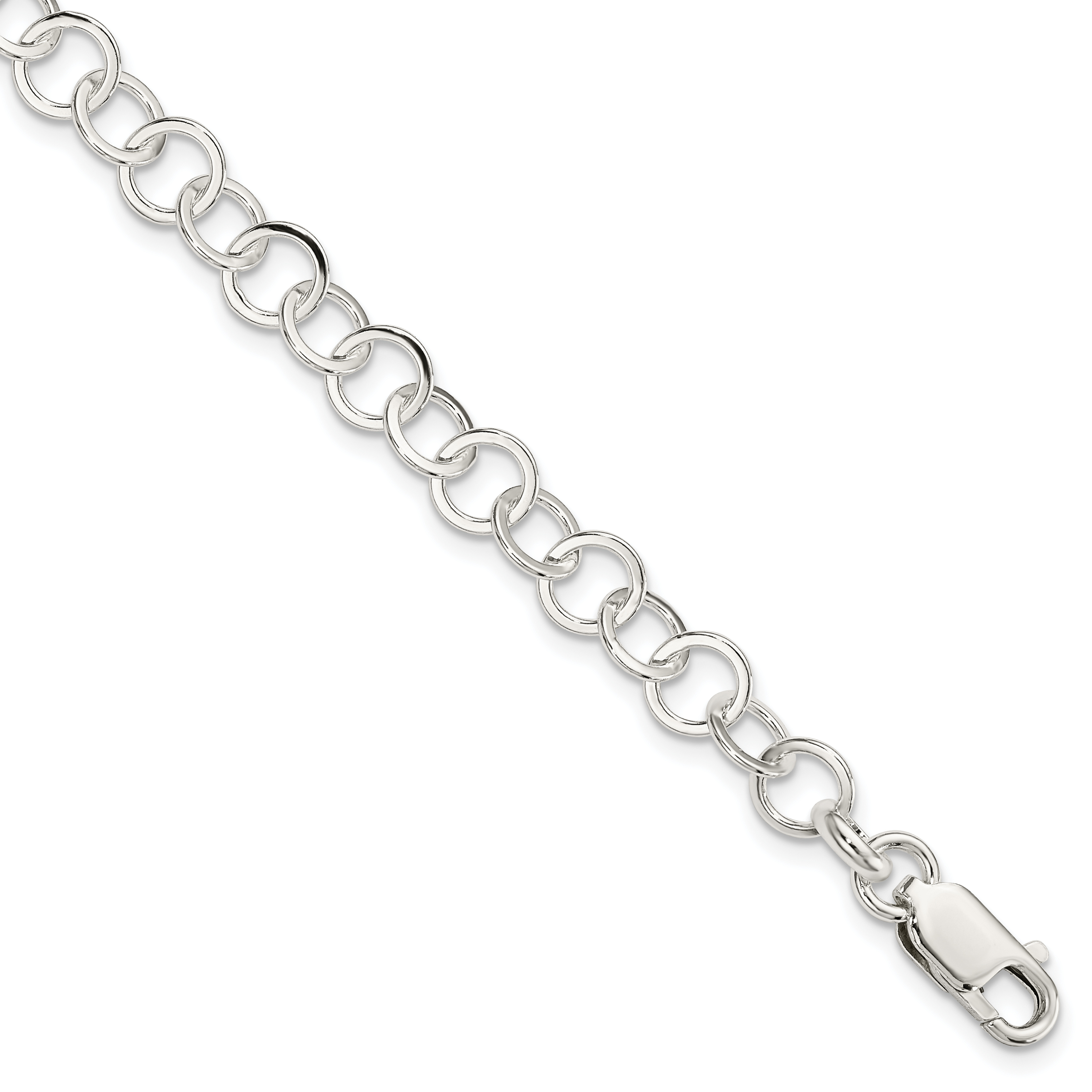 Sterling Silver 7.5inch Fancy Link Bracelet (QH211-7.5)