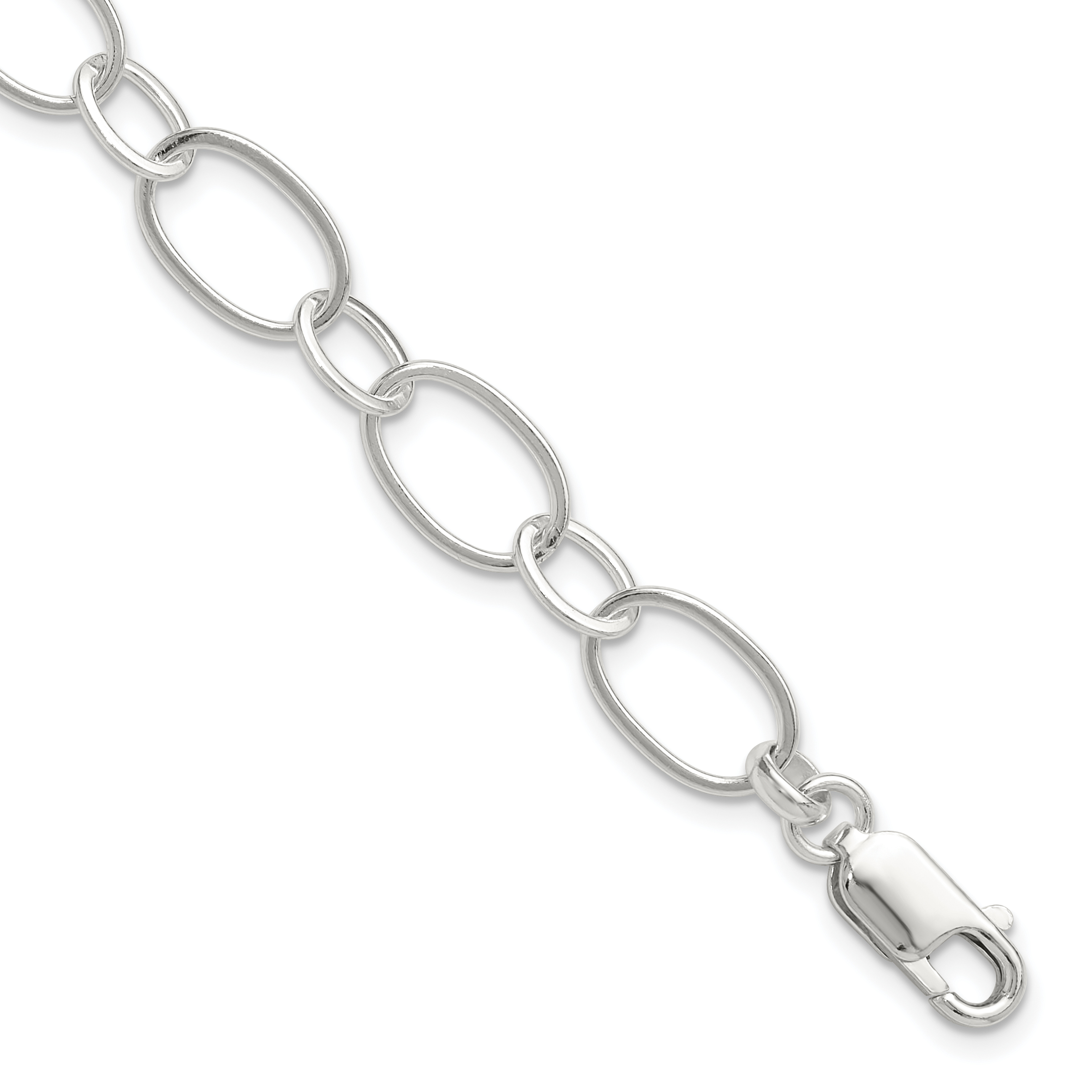Sterling Silver 7.5inch Fancy Link Bracelet (QH212-7.5)