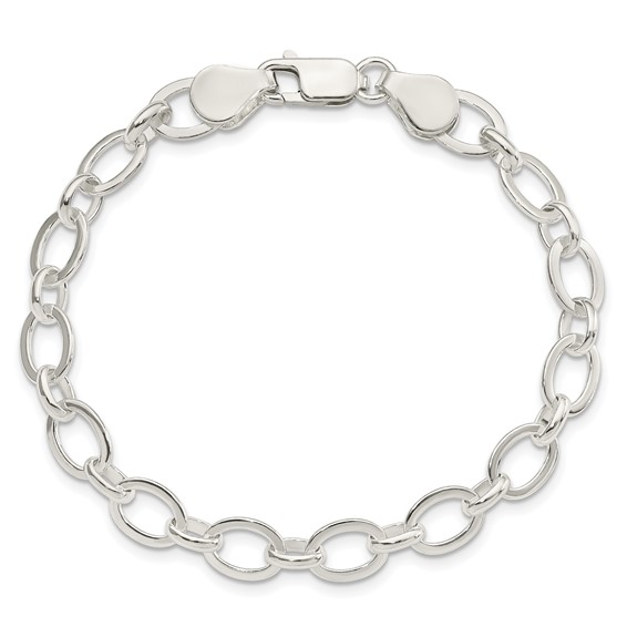 Sterling Silver 6.5inch Fancy Link Bracelet