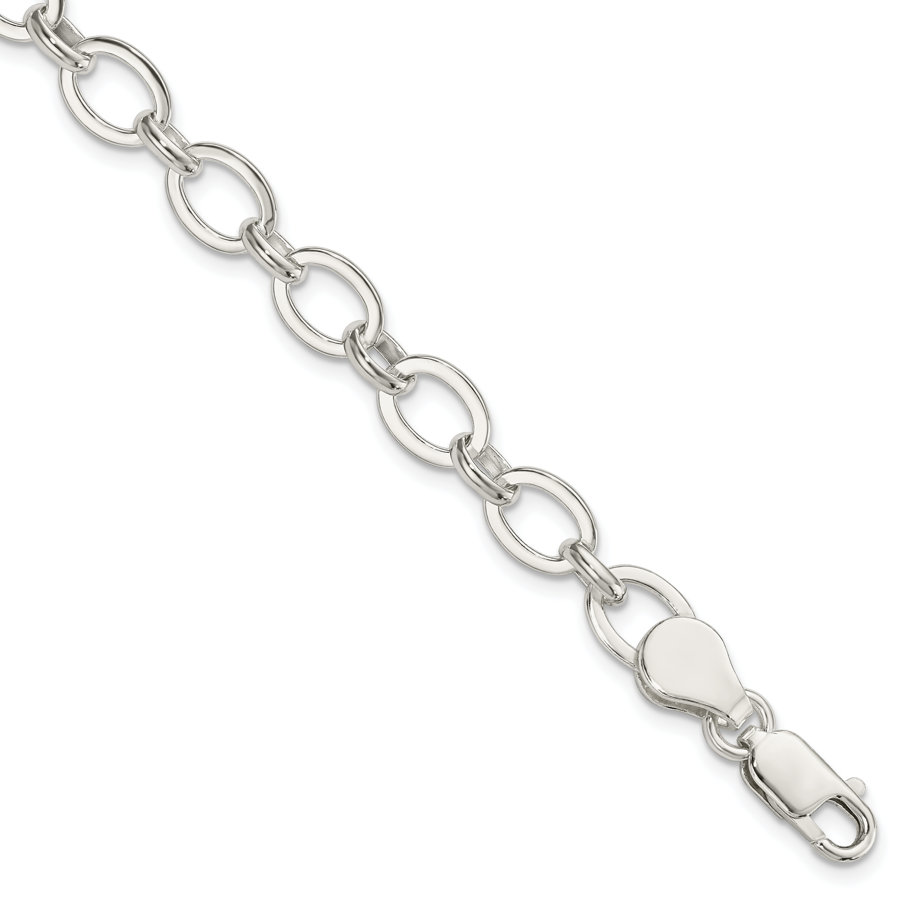 Sterling Silver 6.5inch Fancy Link Bracelet (QH214-6.5)