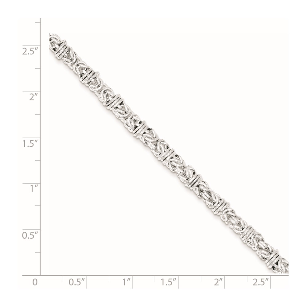 Sterling Silver 7.5inch Polished Fancy Link Bracelet (QH223-7.5)