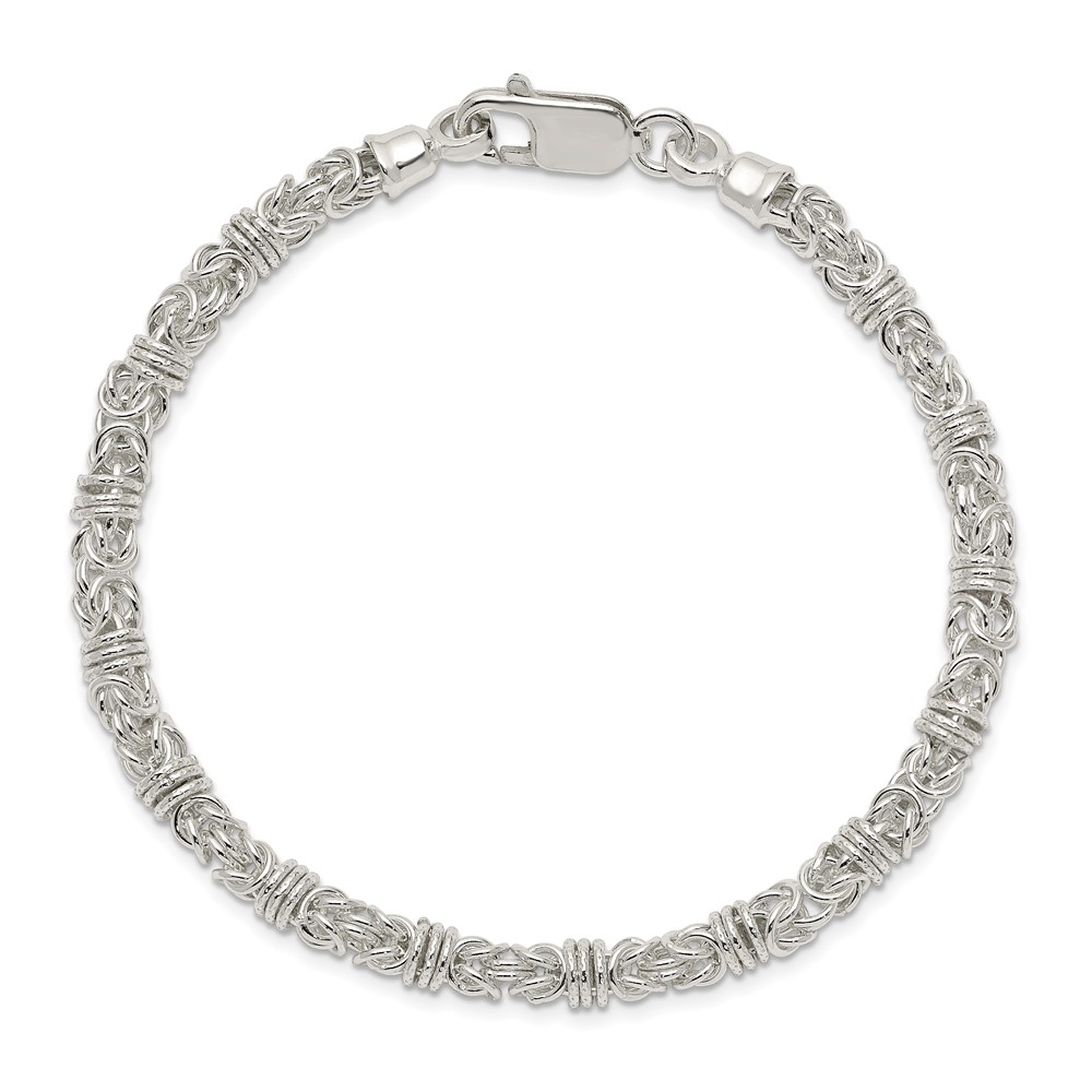 Sterling Silver 7.5inch Polished Fancy Link Bracelet (QH223-7.5)