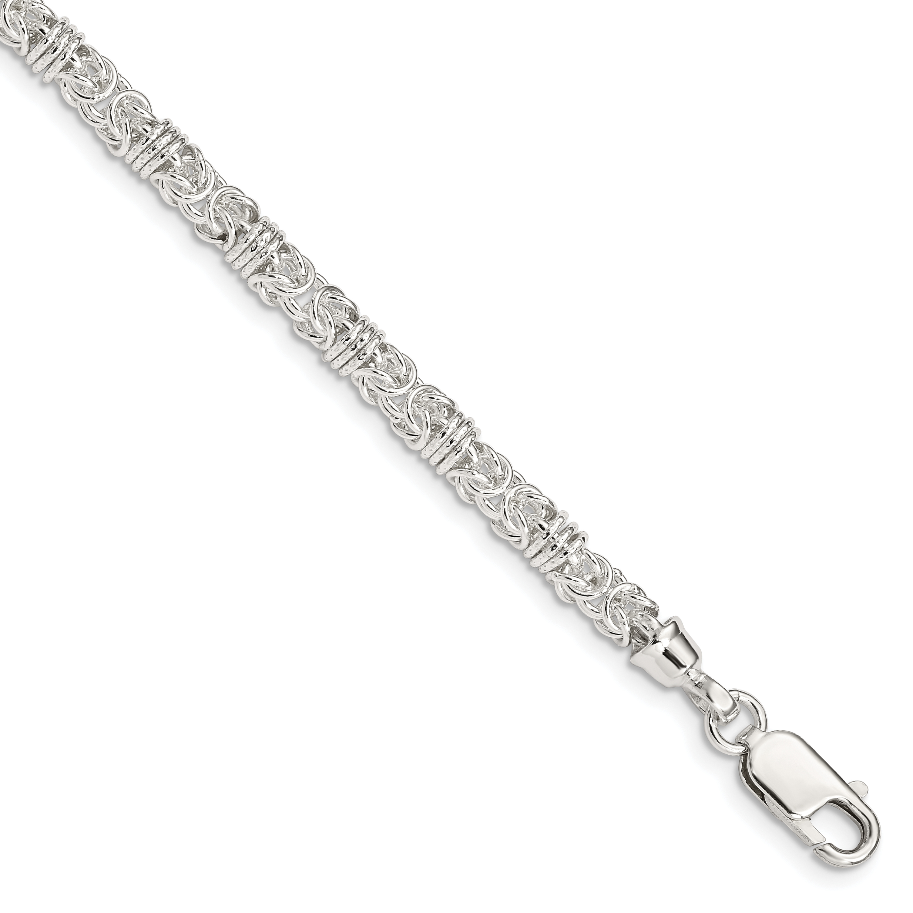 Sterling Silver 7.5inch Polished Fancy Link Bracelet (QH223-7.5)