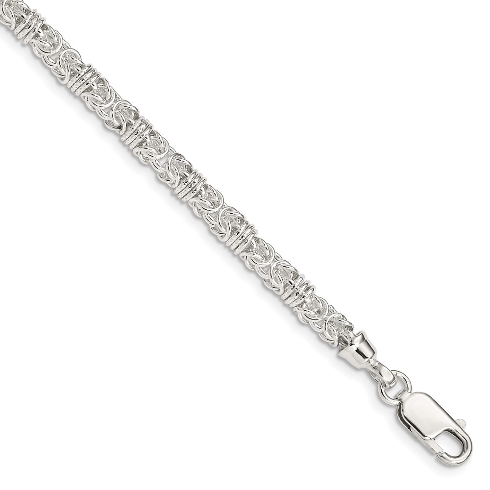Sterling Silver 7.5inch Polished Fancy Link Bracelet (QH223-7.5)