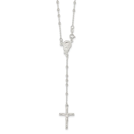 Sterling Silver Bead Rosary