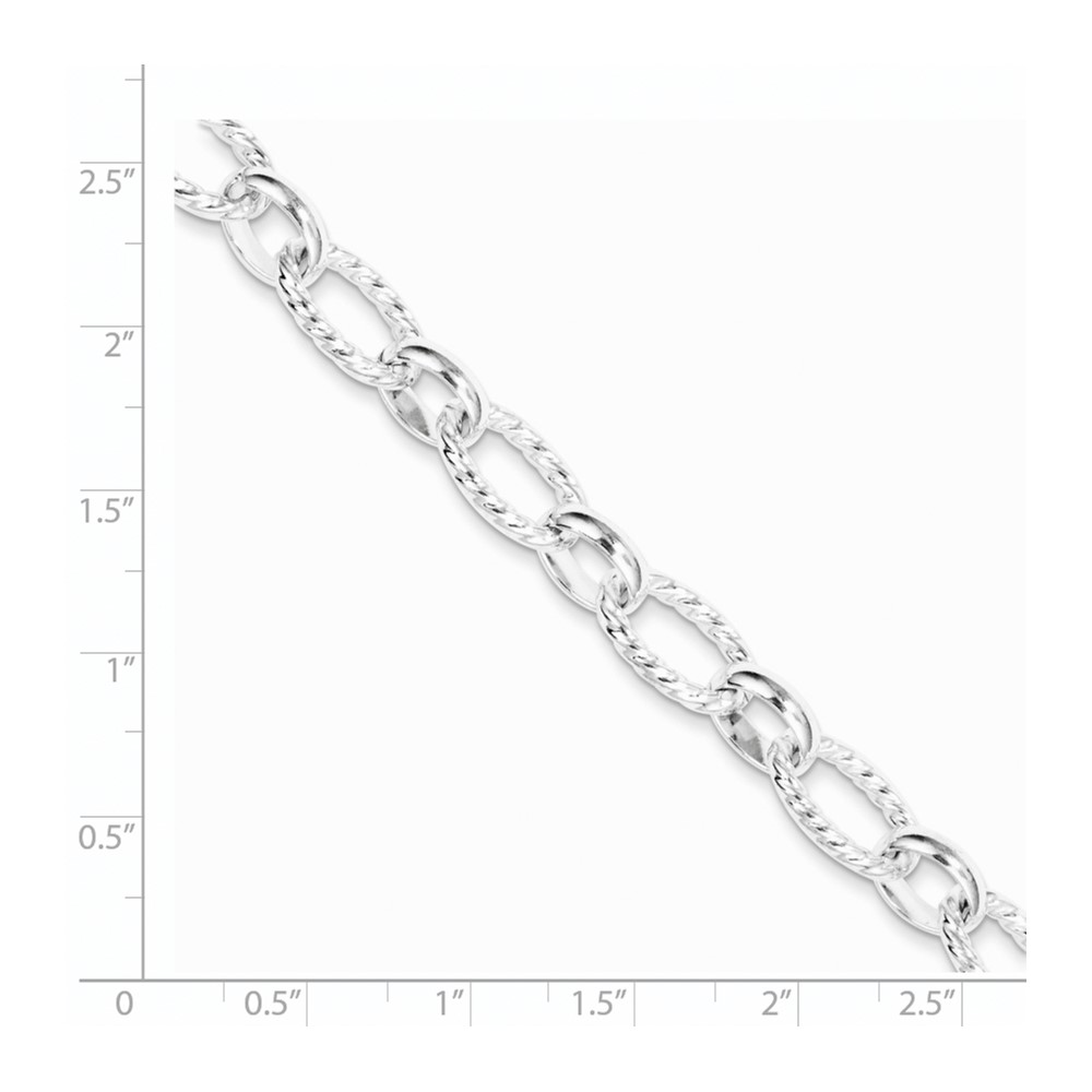 Sterling Silver 7.5inch Polished Fancy Link Bracelet (QH310-7.5)