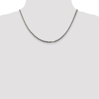 Sterling Silver Antiqued 3.25mm Solid Square Spiga Chain view 4