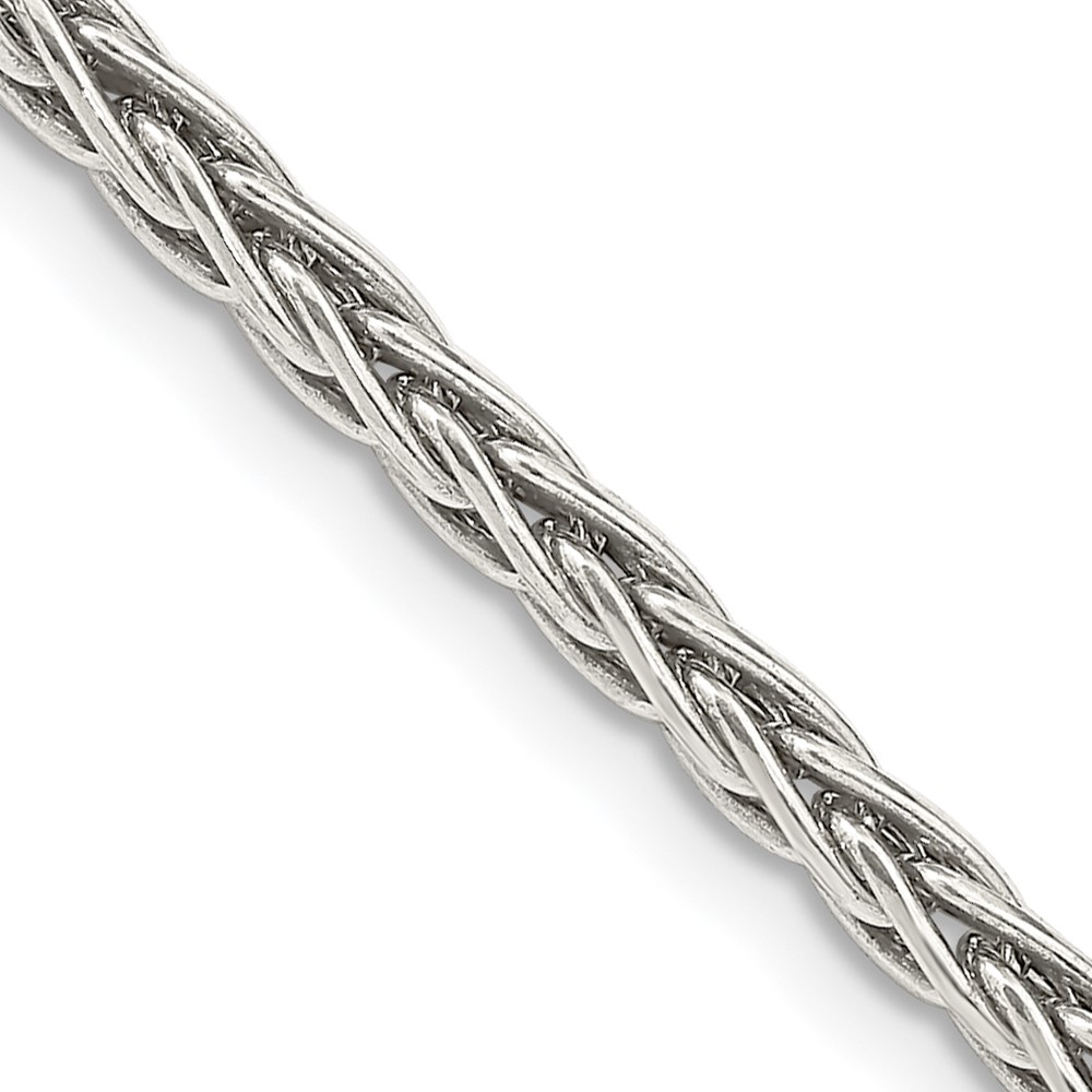 Sterling Silver Antiqued 3.25mm Solid Square Spiga Chain (QH369-18)