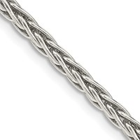 Sterling Silver Antiqued 3.25mm Solid Square Spiga Chain view 1