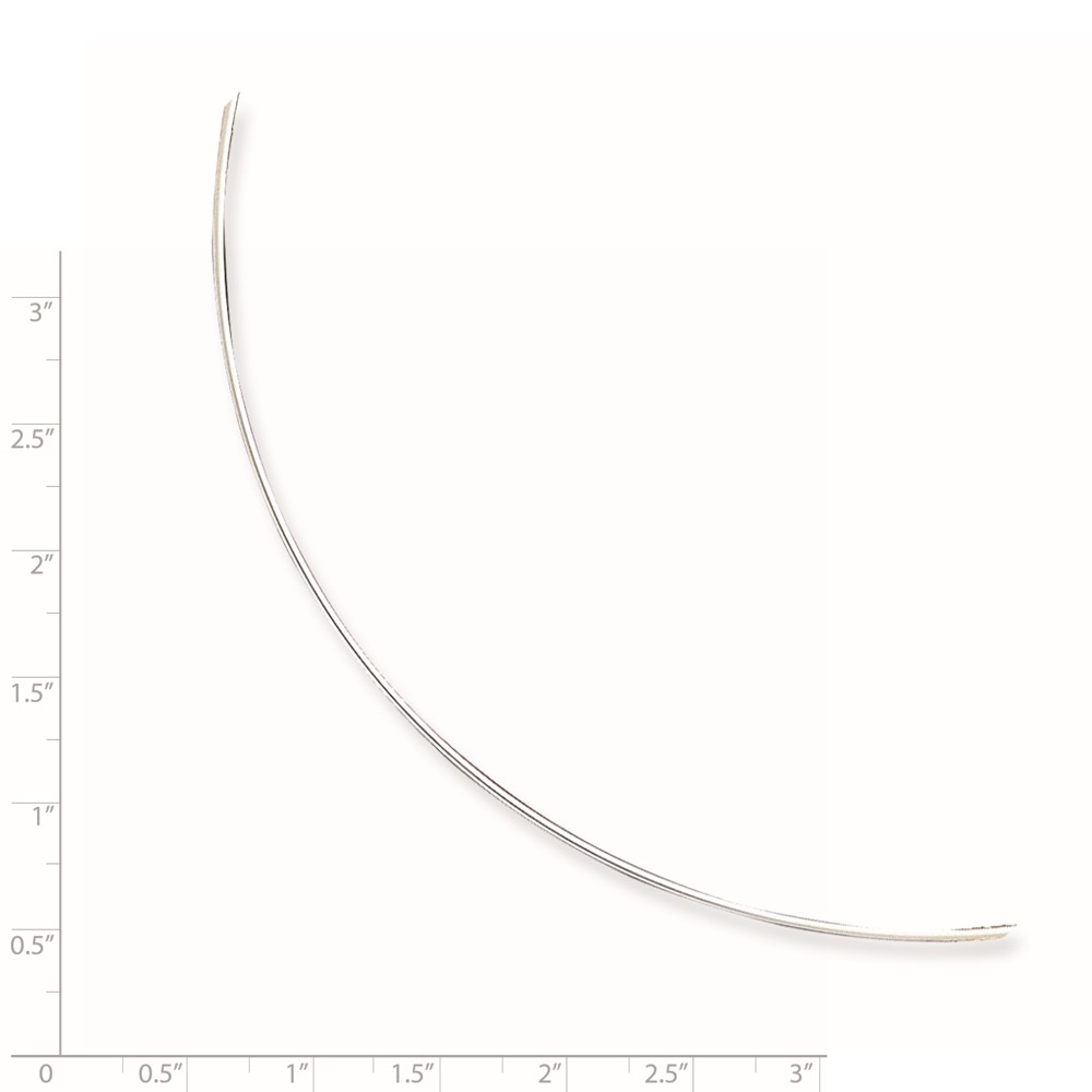 Sterling Silver Solid Polished 1.2mm Neck Wire Necklace (QH371-18)