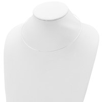 Sterling Silver Solid Polished 1.2mm Neckwire Necklace - 18in view 4
