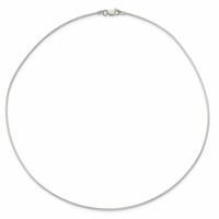 Sterling Silver Solid Polished 1.2mm Neckwire Necklace - 18in view 3