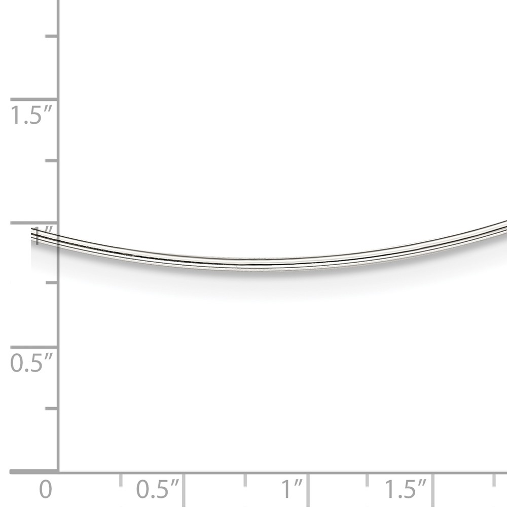 Sterling Silver Solid Polished 1.2mm Neck Wire Necklace (QH371-18)