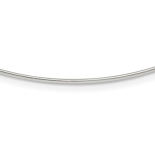 Sterling Silver Solid Polished 1.2mm Neckwire Necklace, 18"