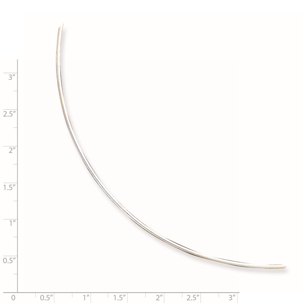 Sterling Silver Solid Polished 1.4mm Neck Wire Necklace (QH372-18)