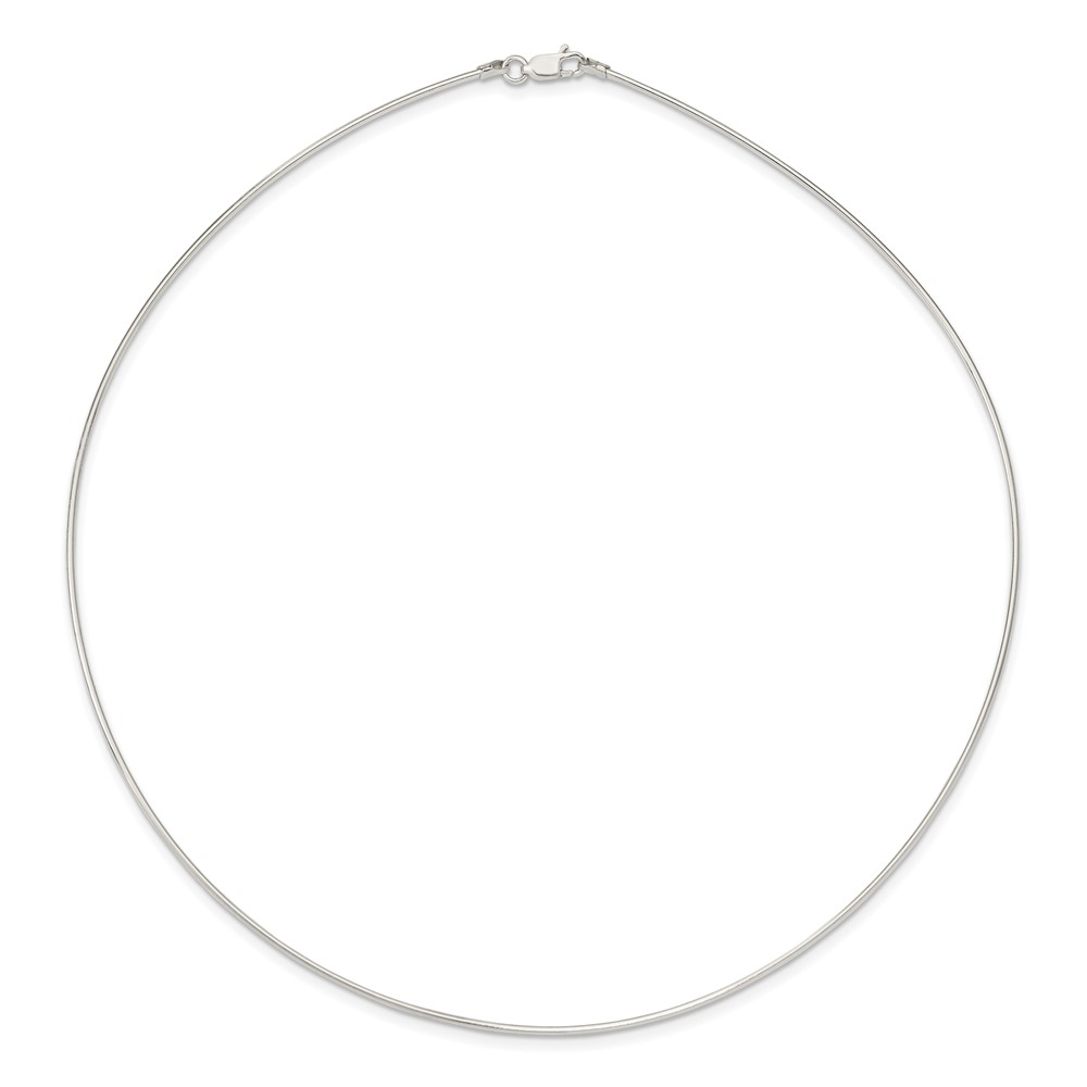Sterling Silver Solid Polished 1.4mm Neck Wire Necklace (QH372-18)