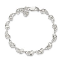 Sterling Silver Skull Bracelet view 3