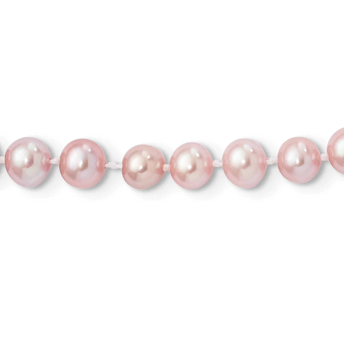 Sterling Silver Rhodium-plated 6-7mm Purple Near-Round Freshwater Cultured Pearl 16 inch Necklace (QH4763-16)