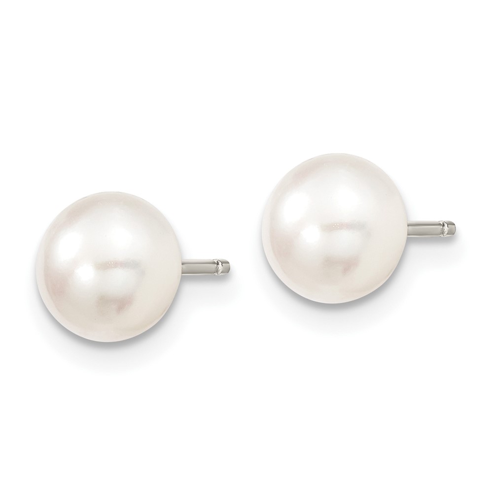 Sterling Silver Rhod-pltd White 6-7mm 3 piece FW Cultured Pearl Set (QH4878SET)