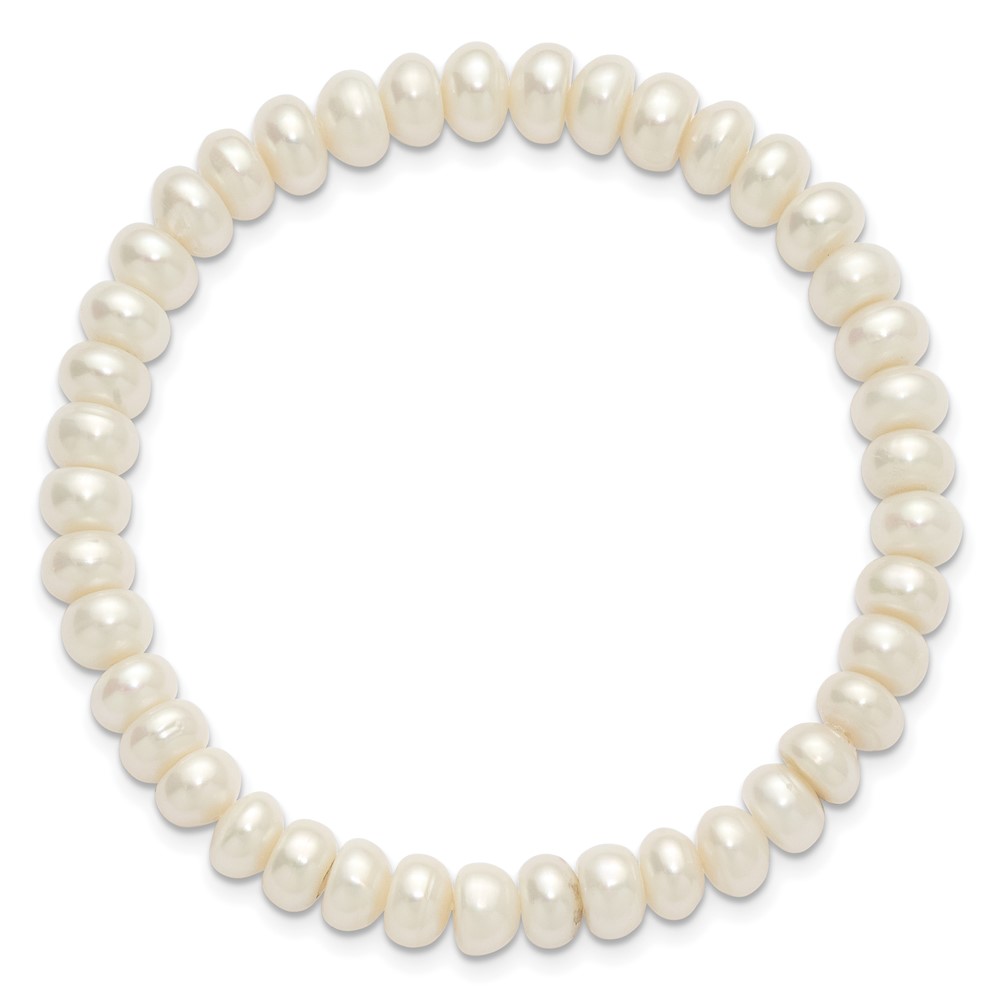 Sterling Silver Rhod-pltd White 6-7mm 3 piece FW Cultured Pearl Set (QH4878SET)