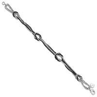 Sterling Silver Rhodium & Ruthenium-plated Fancy Knot Bracelet view 3