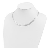 Sterling Silver Polished 6.75mm Fancy Braided Chain Necklace, 18" view 3