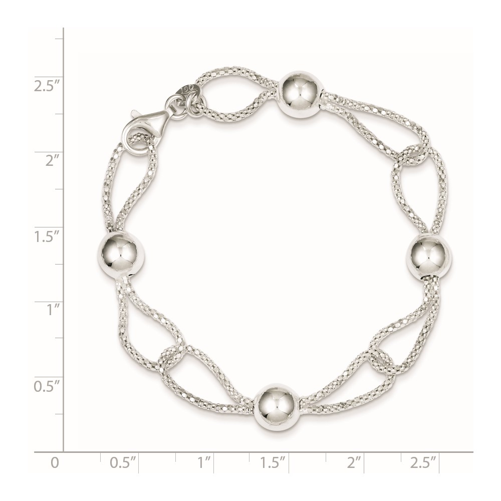 Sterling Silver Fancy Bracelet (QH4962-7.75)