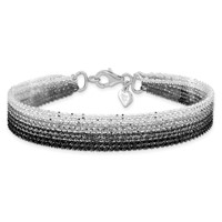 Sterling Silver Black Ruthenium-plated 8-Strand Bracelet view 3