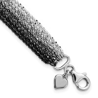 Sterling Silver Black Ruthenium-plated 8-Strand Bracelet view 1