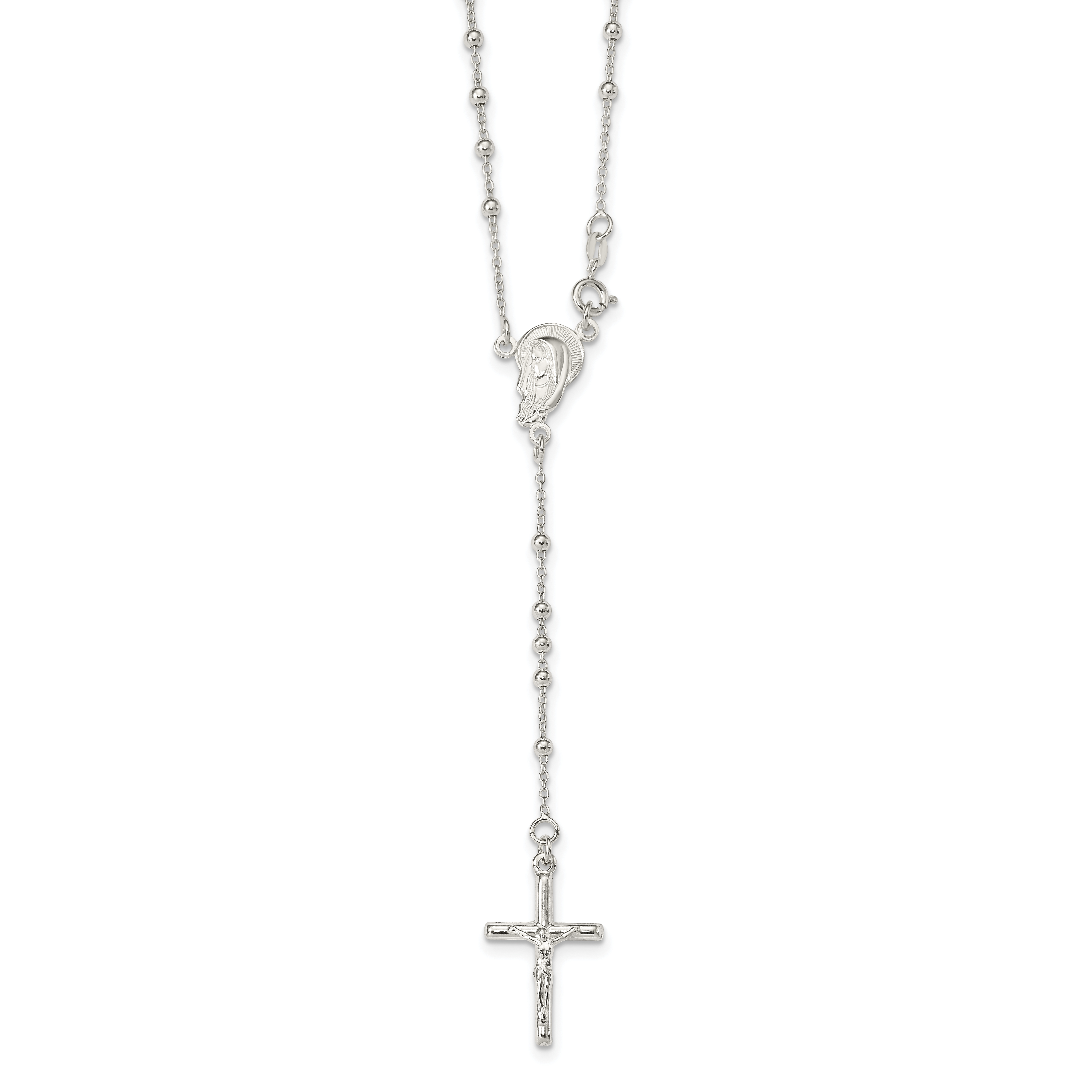 Sterling Silver Crucifix Necklace (QH5124-24)