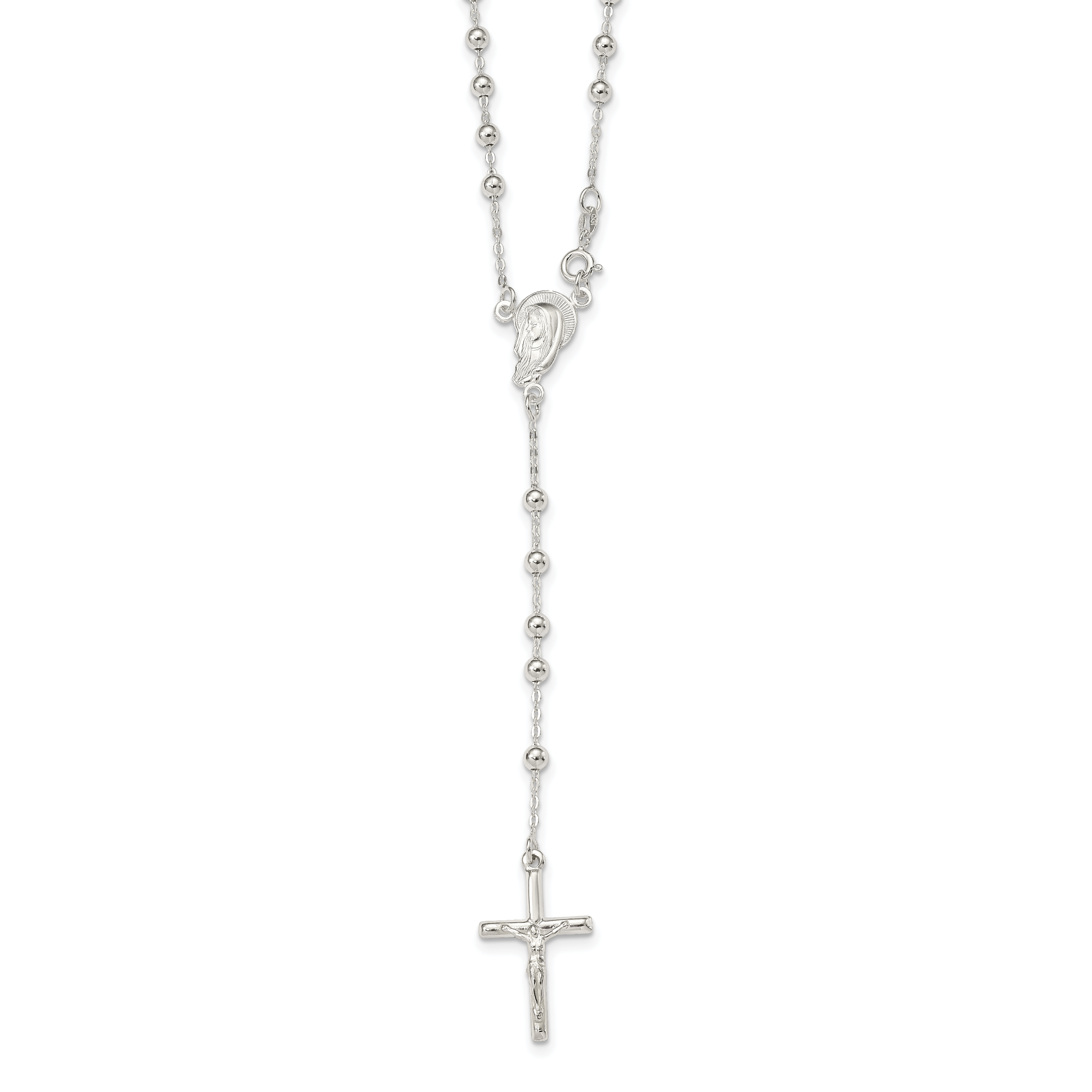Sterling Silver Crucifix Necklace (QH5126-24)